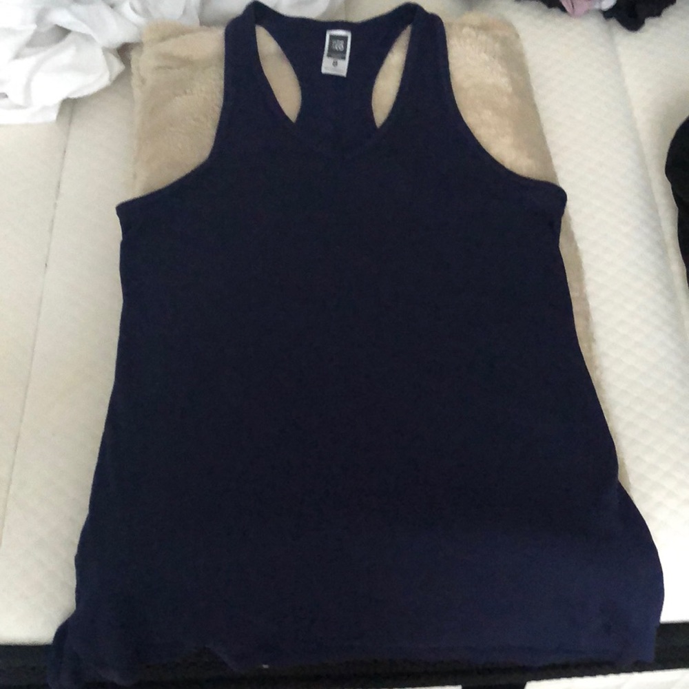 ACTIVE & CO Fitness - Racerback Dark Blue Tank, breathable, S-M fit, v-neck